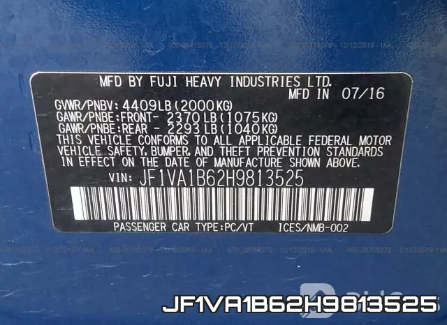 JF1VA1B62H9813525 фото 10