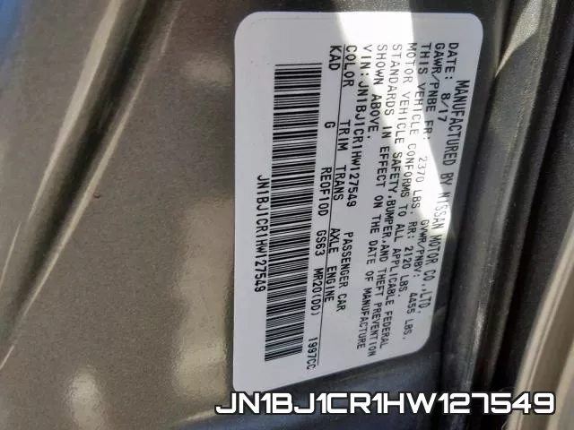 JN1BJ1CR1HW127549 фото 2