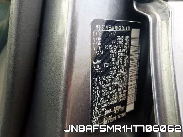 JN8AF5MR1HT706062 фото 2