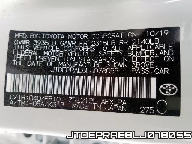 JTDEPRAE8LJ078055 фото 2