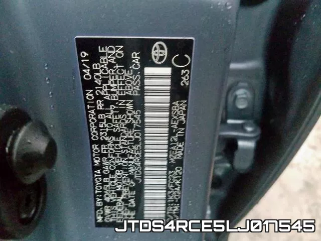 JTDS4RCE5LJ017545 фото 2