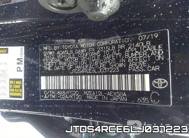 JTDS4RCE6LJ037223 фото 10