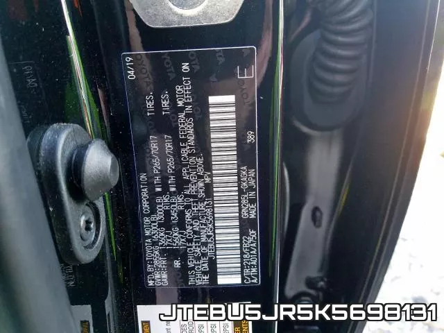 JTEBU5JR5K5698131 фото 2