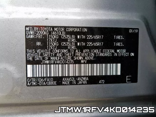 JTMW1RFV4KD014235 фото 2