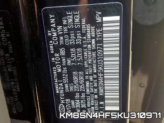 KM8SN4HF5KU310971 фото 2