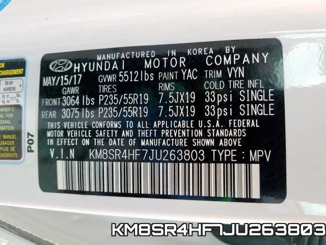 KM8SR4HF7JU263803 фото 2
