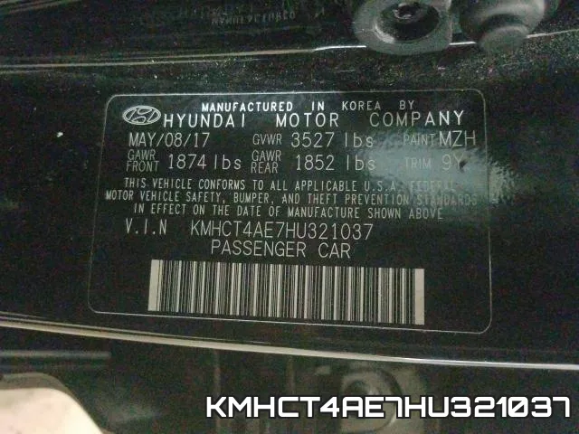 KMHCT4AE7HU321037 фото 2