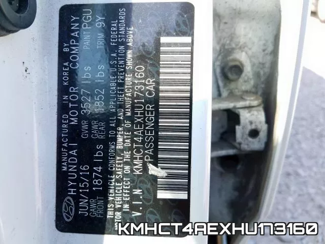 KMHCT4AEXHU173160 фото 2