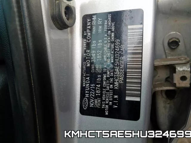 KMHCT5AE5HU324699 фото 2