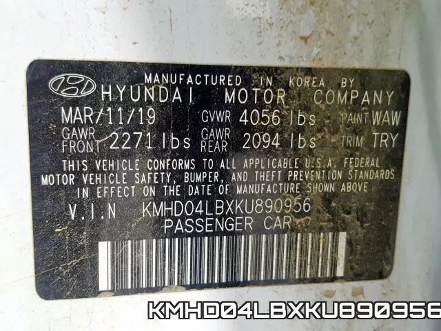 KMHD04LBXKU890956 фото 2