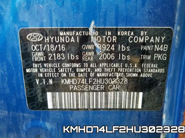 KMHD74LF2HU302328 фото 2