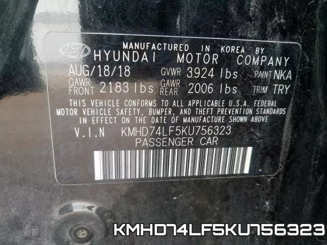 KMHD74LF5KU756323 фото 2