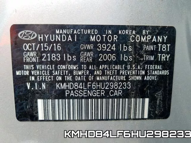 KMHD84LF6HU298233 фото 2