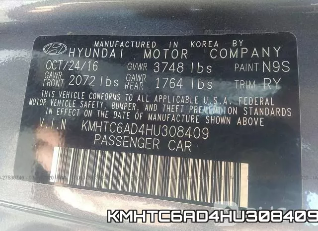 KMHTC6AD4HU308409 фото 10