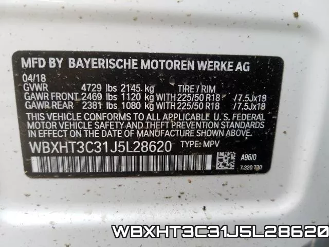 WBXHT3C31J5L28620 фото 2
