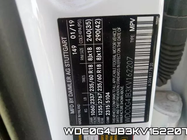 WDC0G4JB3KV162207 фото 2