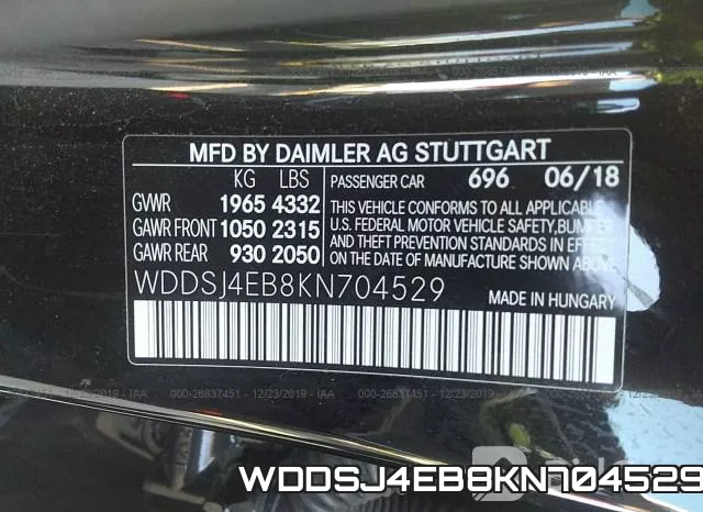 WDDSJ4EB8KN704529 фото 10