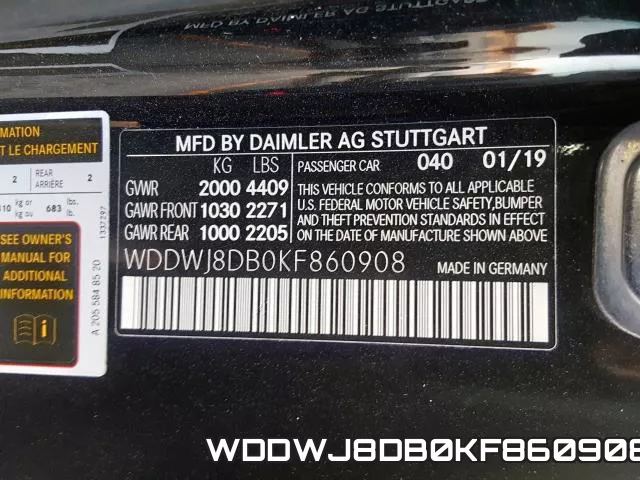 WDDWJ8DB0KF860908 фото 2