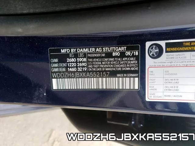 WDDZH6JBXKA552157 фото 2