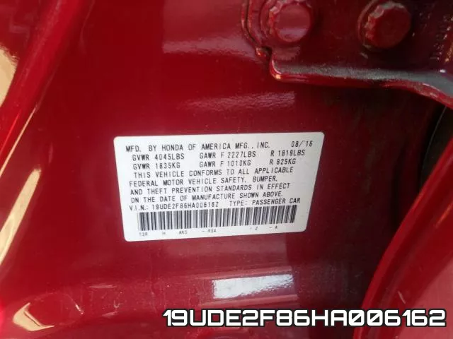 19UDE2F86HA006162 фото 2