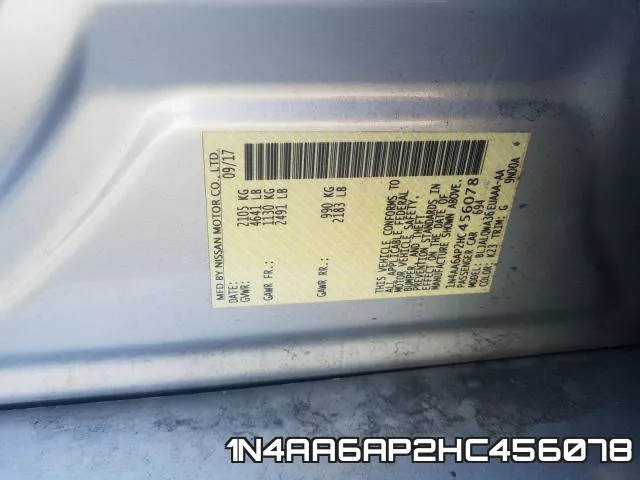 1N4AA6AP2HC456078 фото 2