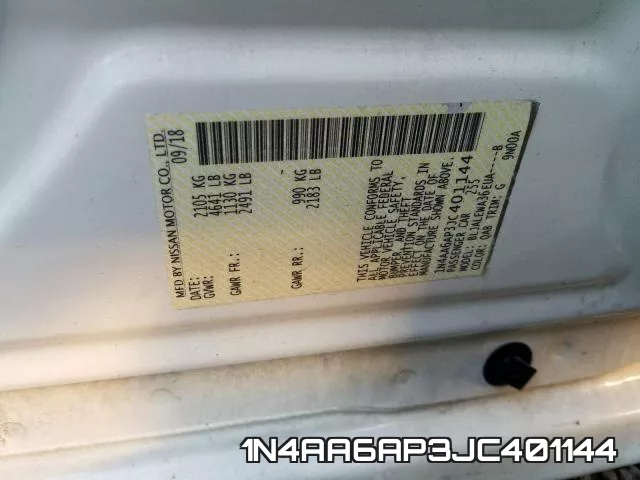 1N4AA6AP3JC401144 фото 2