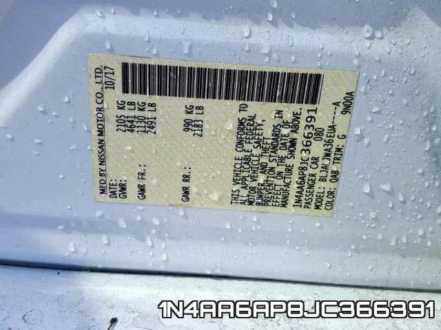 1N4AA6AP8JC366391 фото 2