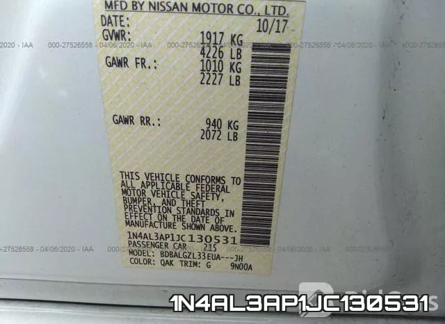 1N4AL3AP1JC130531 фото 10