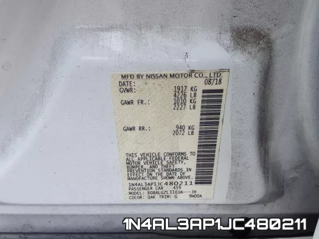 1N4AL3AP1JC480211 фото 2