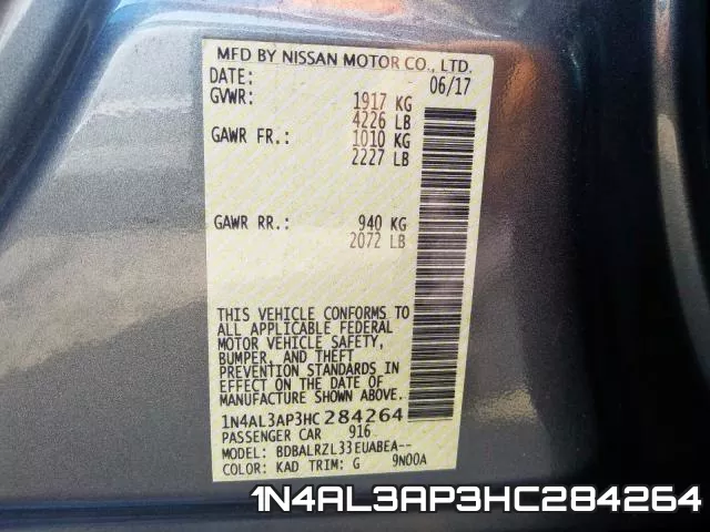 1N4AL3AP3HC284264 фото 2