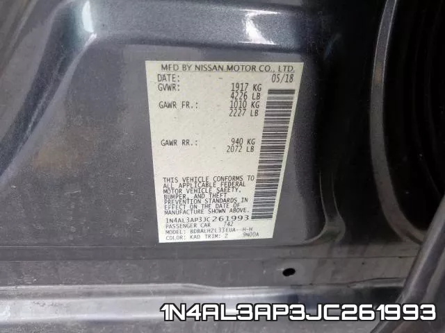 1N4AL3AP3JC261993 фото 2