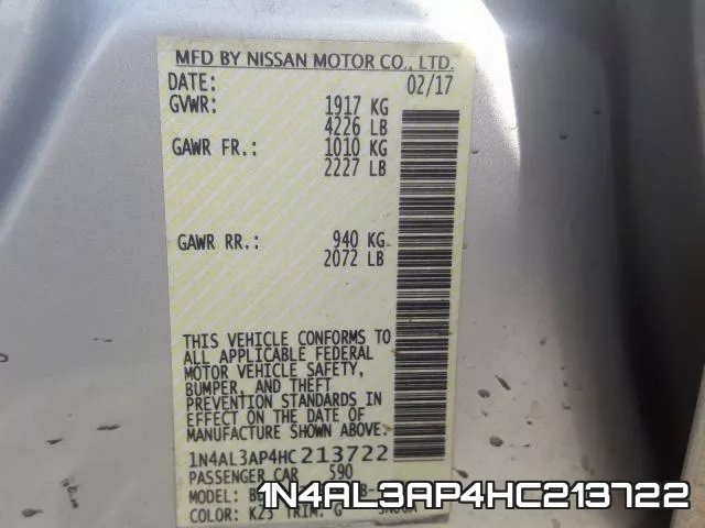 1N4AL3AP4HC213722 фото 2