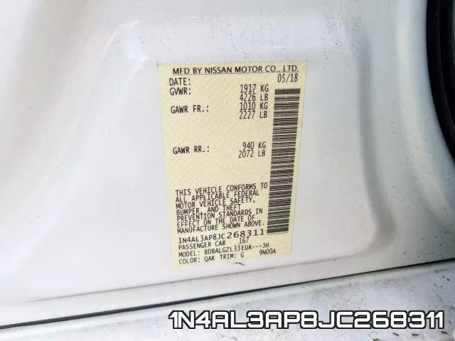 1N4AL3AP8JC268311 фото 2