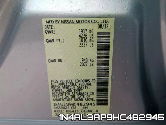 1N4AL3AP9HC482945 фото 2