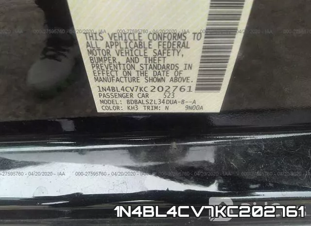 1N4BL4CV7KC202761 фото 10