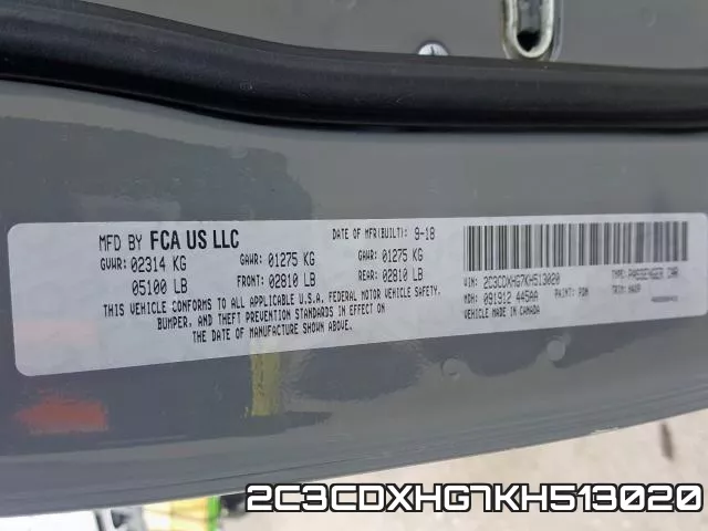 2C3CDXHG7KH513020 фото 2