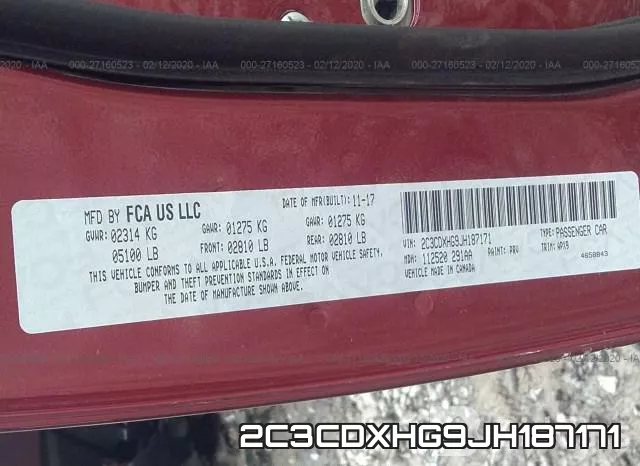 2C3CDXHG9JH187171 фото 10
