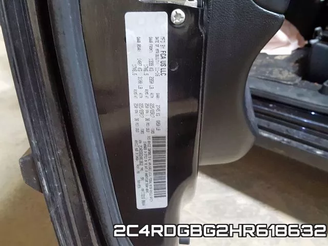 2C4RDGBG2HR618632 фото 2