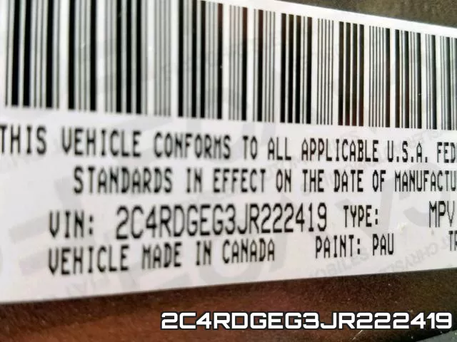 2C4RDGEG3JR222419 фото 2