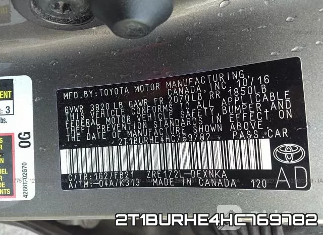 2T1BURHE4HC769782 фото 10