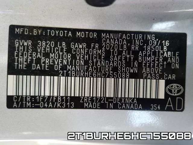 2T1BURHE6HC755088 фото 2
