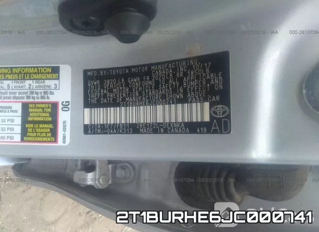 2T1BURHE6JC000741 фото 10