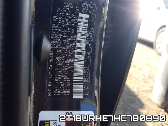2T1BURHE7HC780890 фото 2