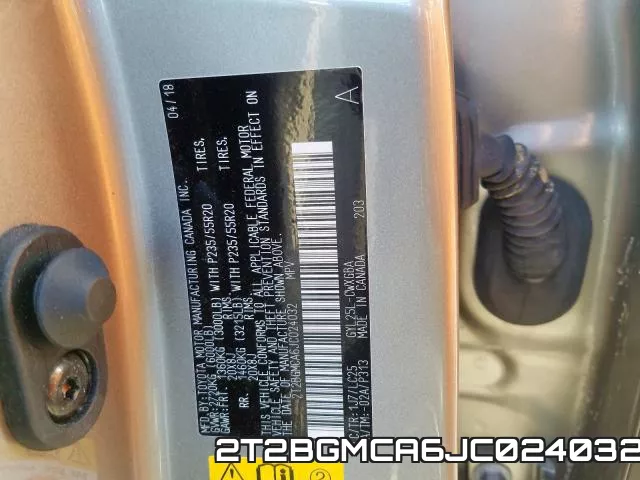 2T2BGMCA6JC024032 фото 2
