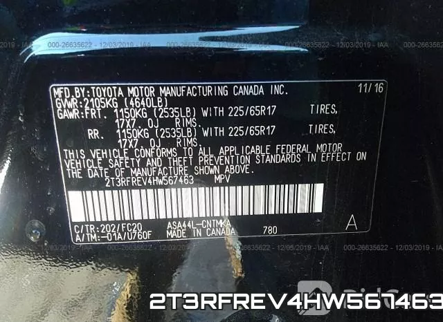2T3RFREV4HW567463 фото 10
