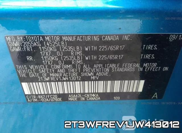 2T3WFREV1JW413012 фото 10