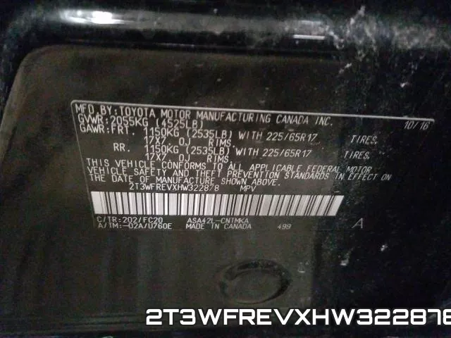 2T3WFREVXHW322878 фото 2