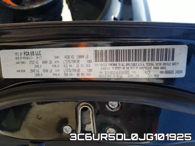 3C6UR5DL0JG101925 фото 2