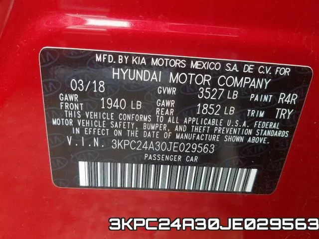 3KPC24A30JE029563 фото 2