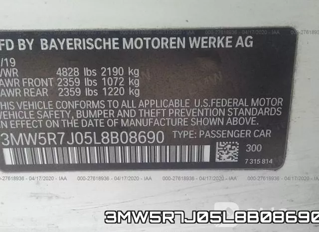 3MW5R7J05L8B08690 фото 10